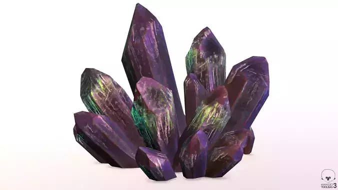 Crystals with Emissive paint  for  emphasis in game