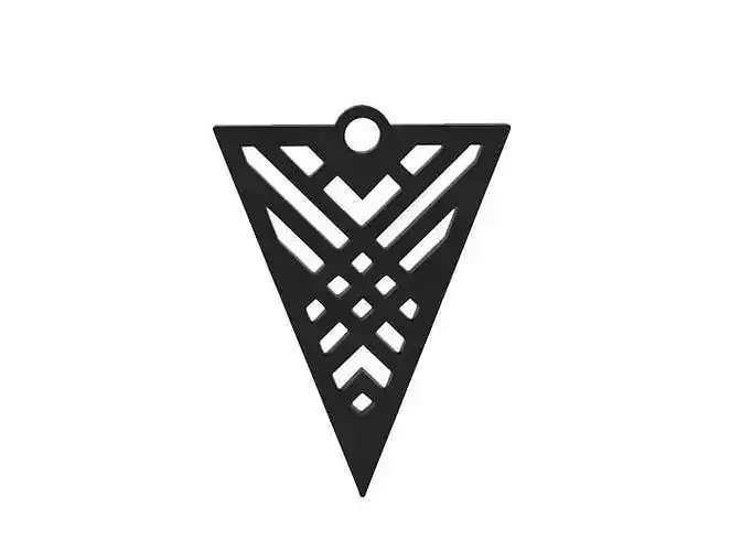 Earring triangular pendant