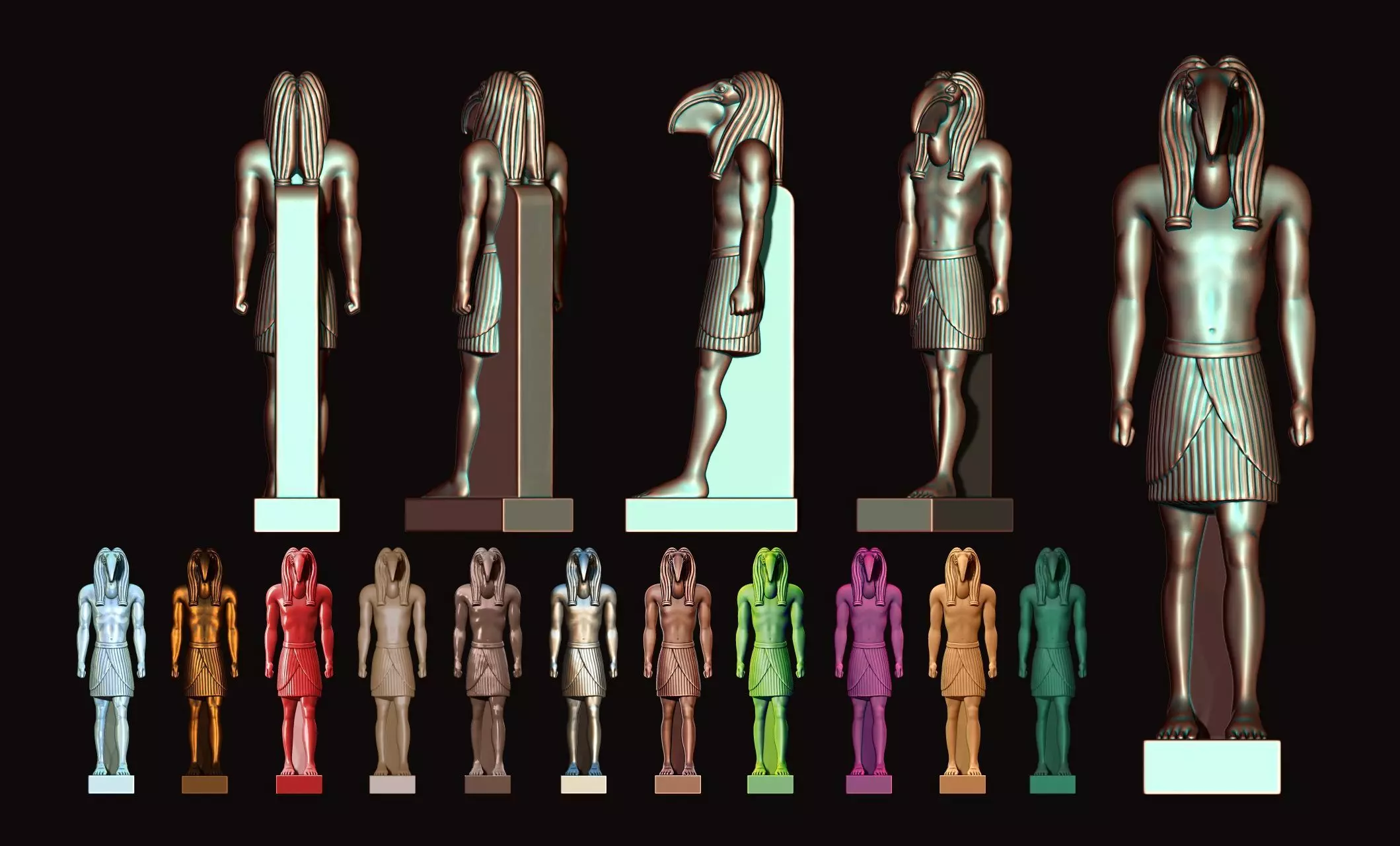 God Toth Figurine - Ancient Egipt - 5000bc 3D print model