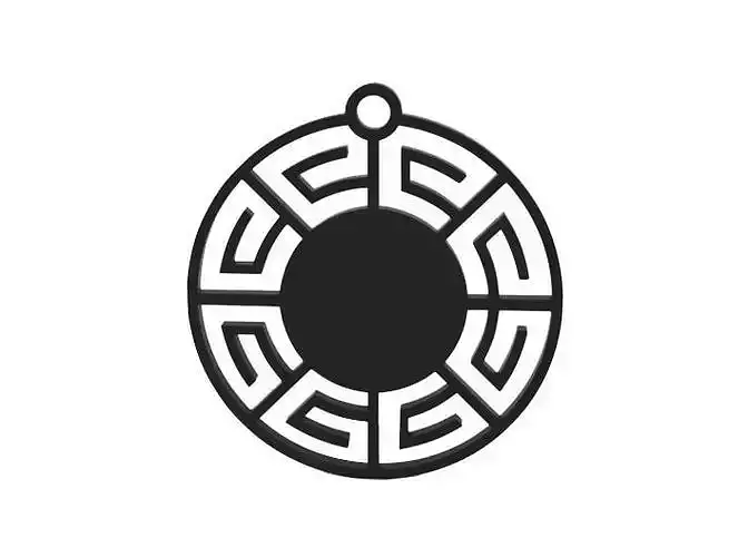 Earring greek pendant icon