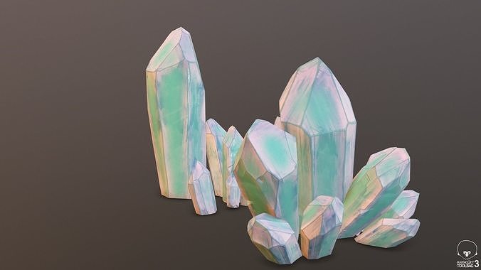 dry chalk minerals near the sea for games Low-poly 3D model