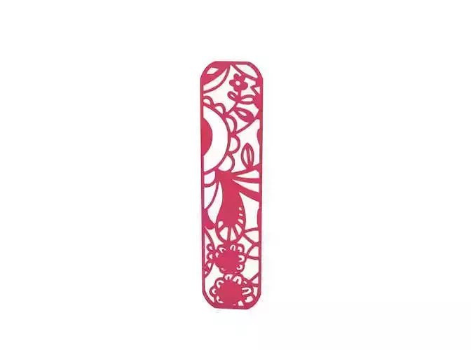 Bookmark nail file with floral design