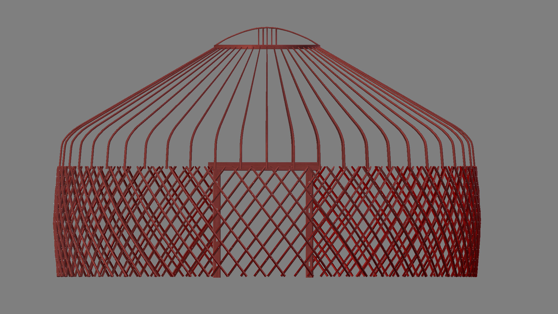 Kazakh yurt 3D model_9
