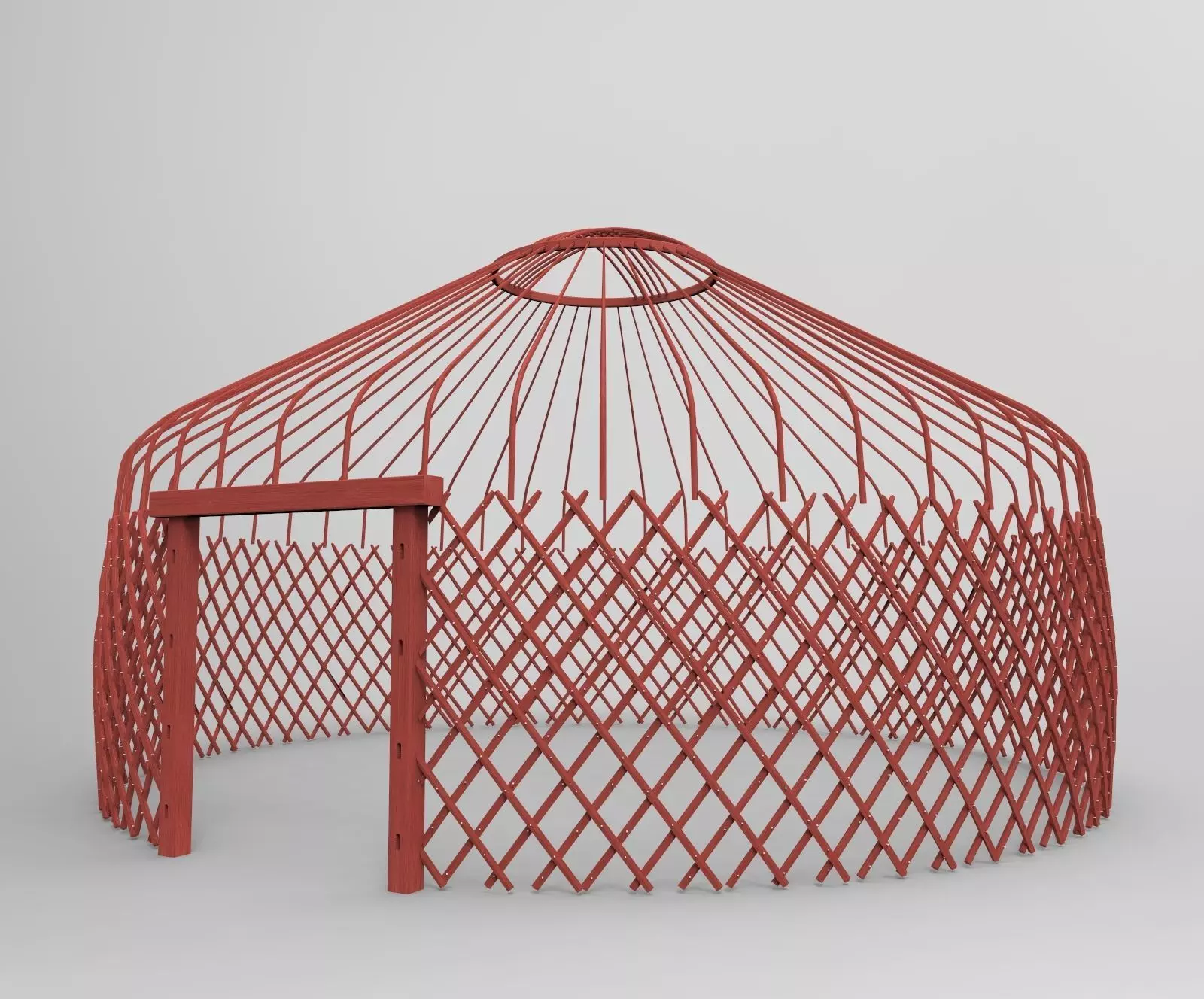 Kazakh yurt 3D model_0