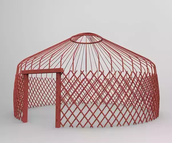 Kazakh yurt 3D model