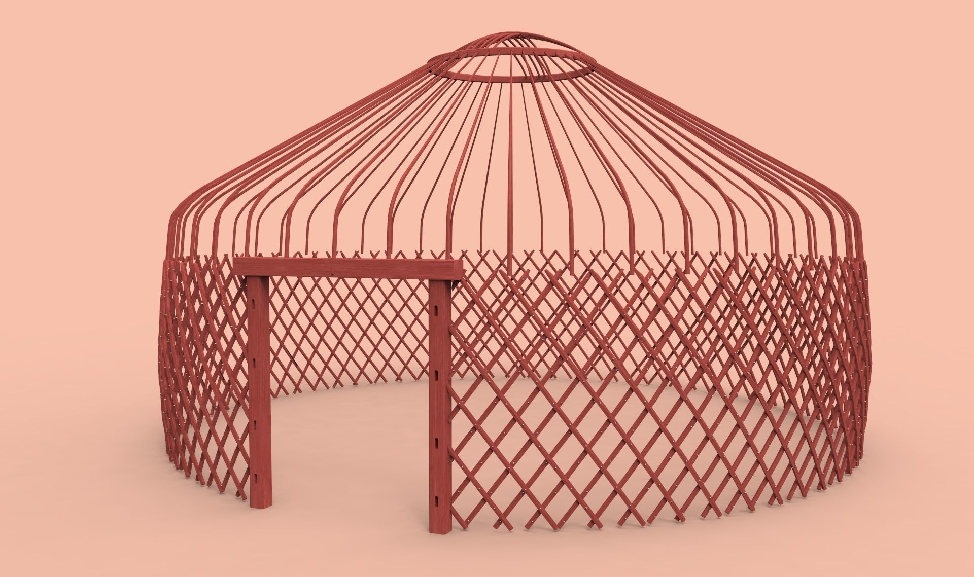 Kazakh yurt 3D model_3