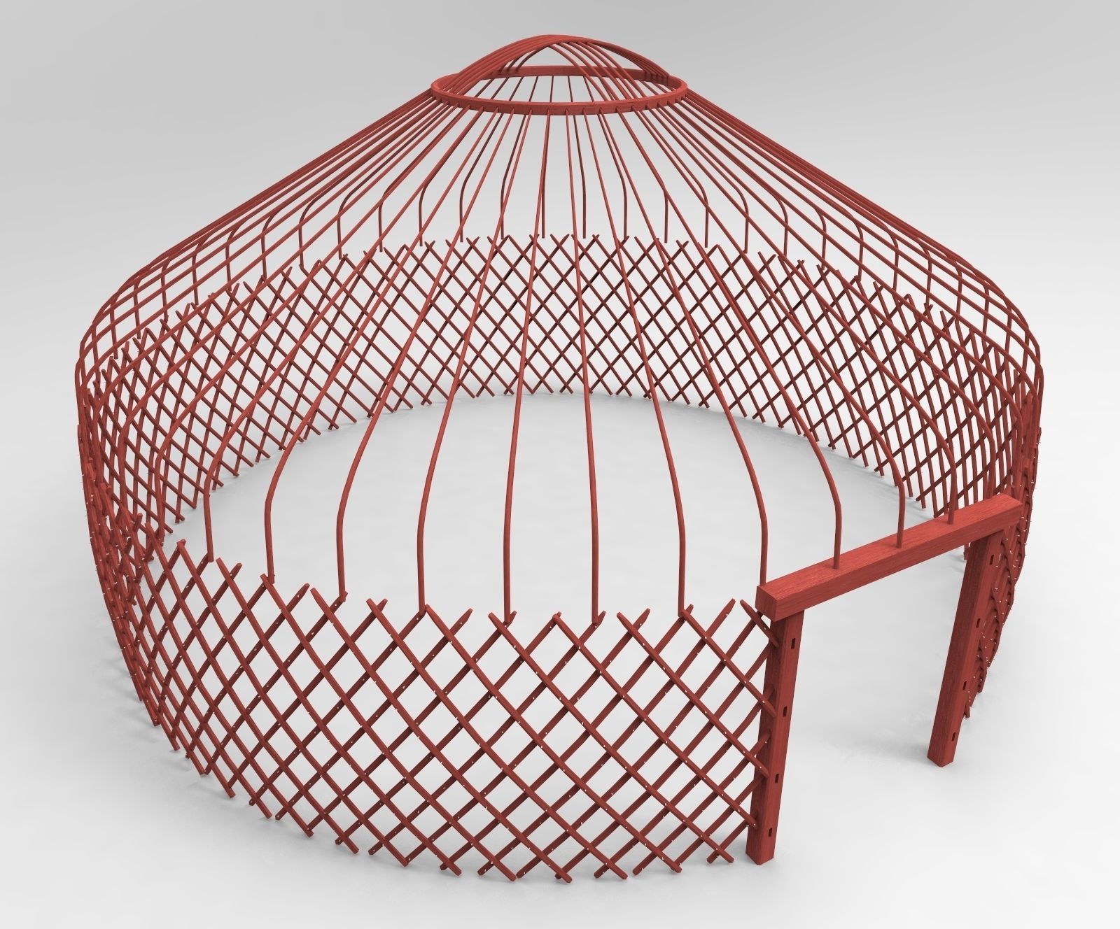 Kazakh yurt 3D model_1