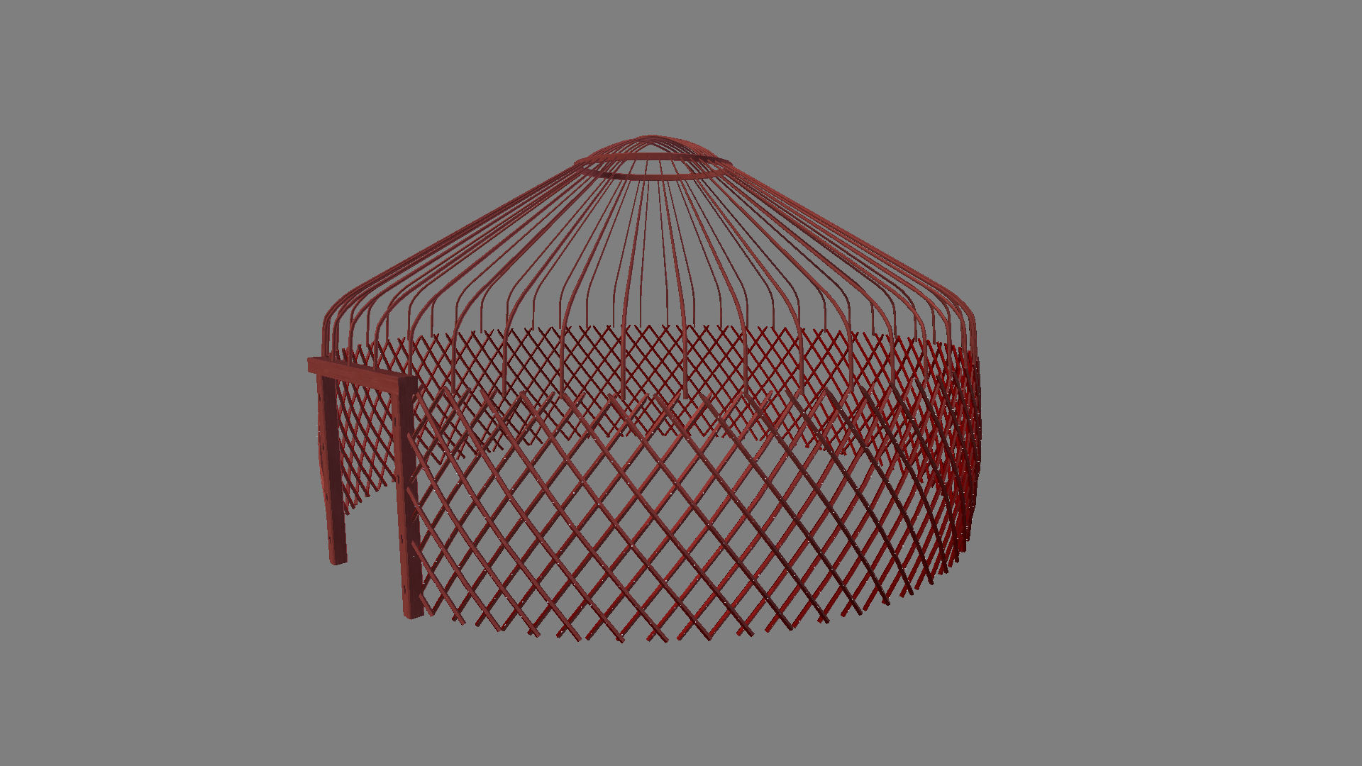 Kazakh yurt 3D model_4