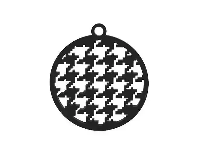 Earring houndstooth pendant