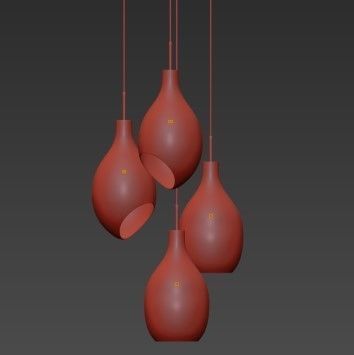 YBFQ LED Elegante pentant 3D model_1