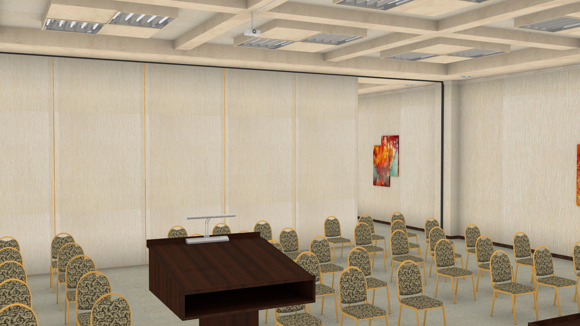 A large room for public meetings HALL 3D model_6