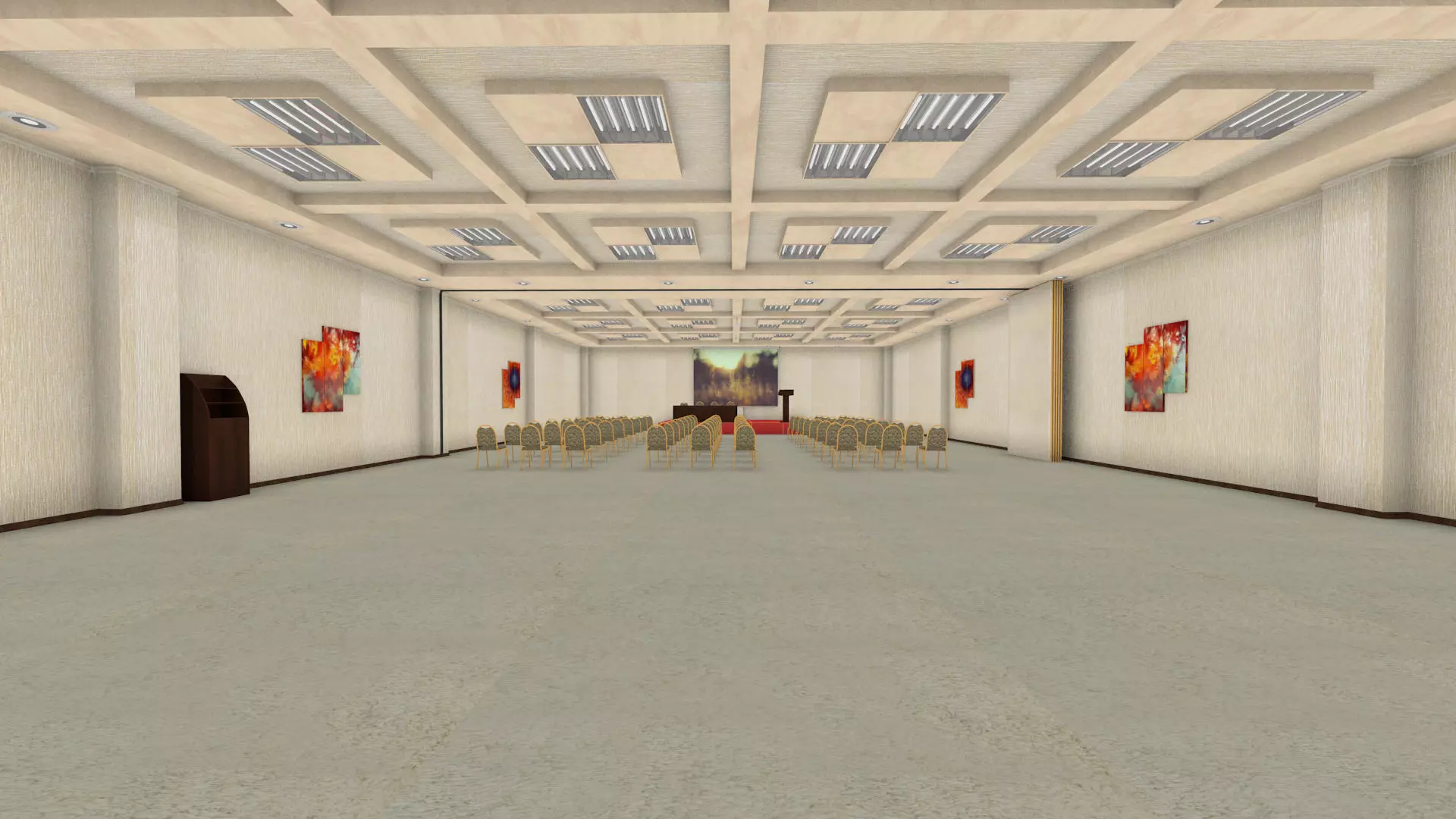 A large room for public meetings HALL 3D model_0