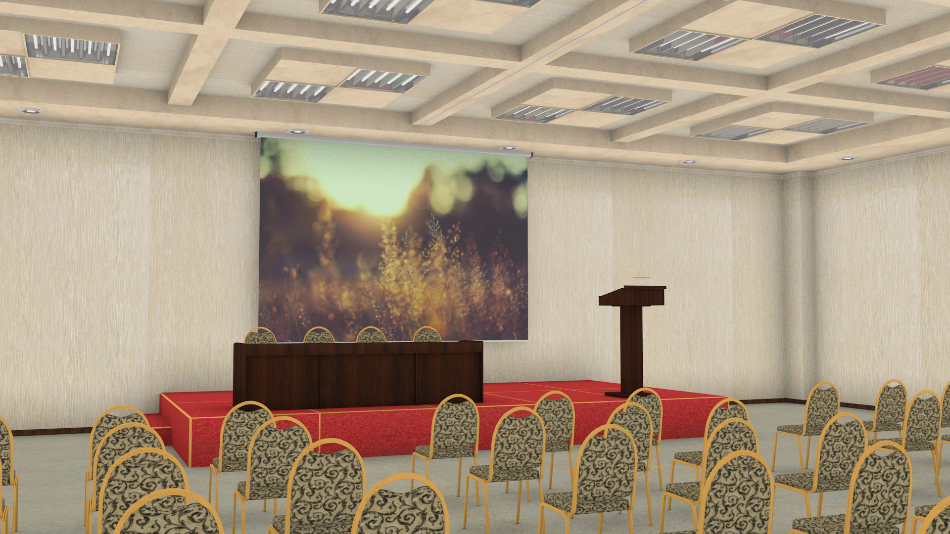 A large room for public meetings HALL 3D model_11
