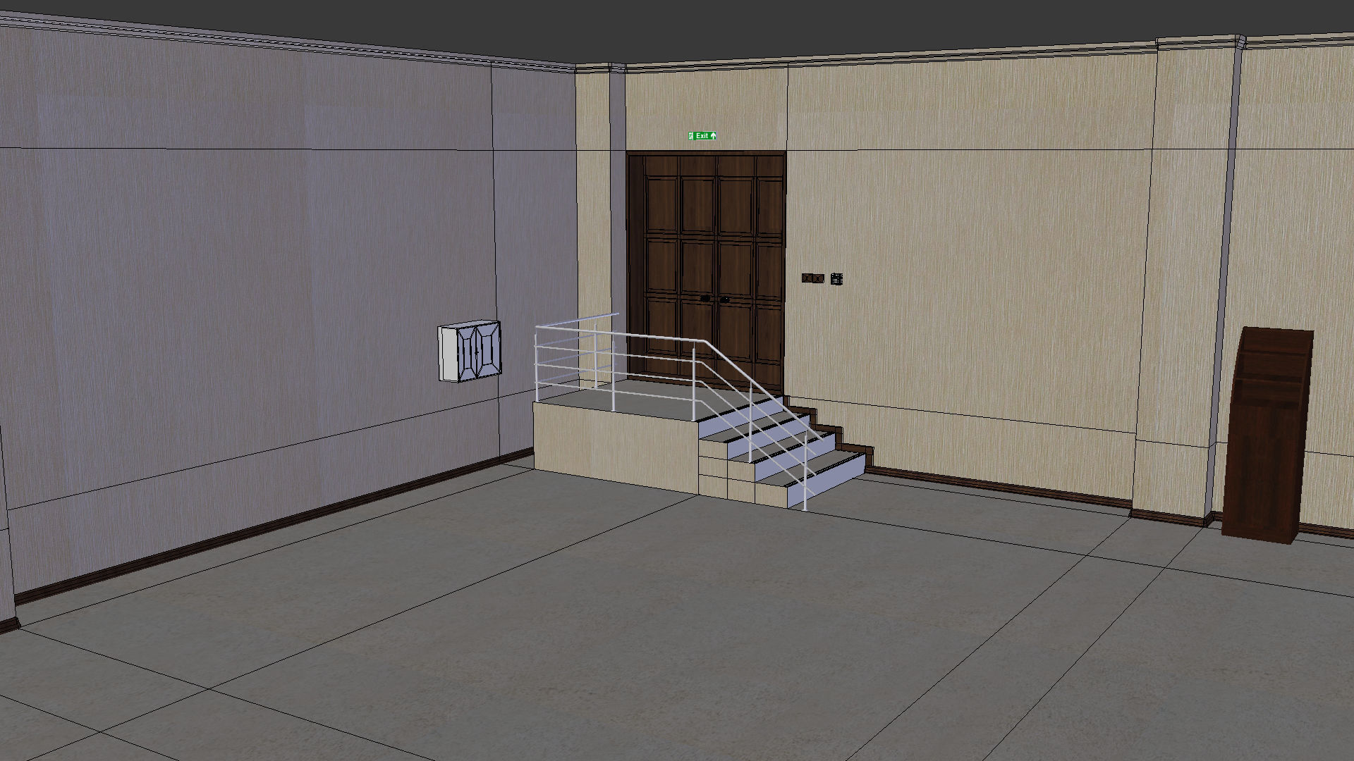 A large room for public meetings HALL 3D model_4