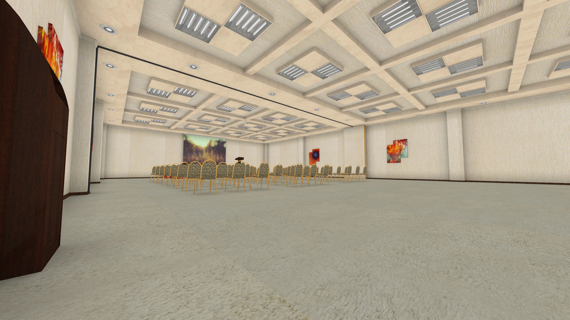 A large room for public meetings HALL 3D model_12