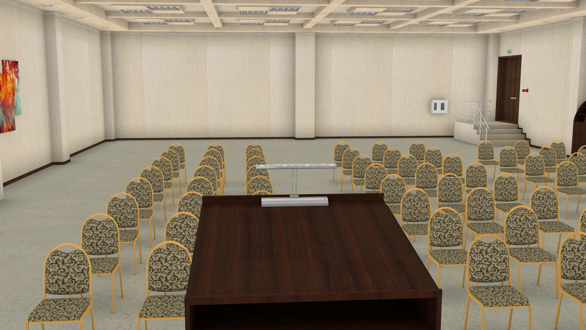 A large room for public meetings HALL 3D model_2
