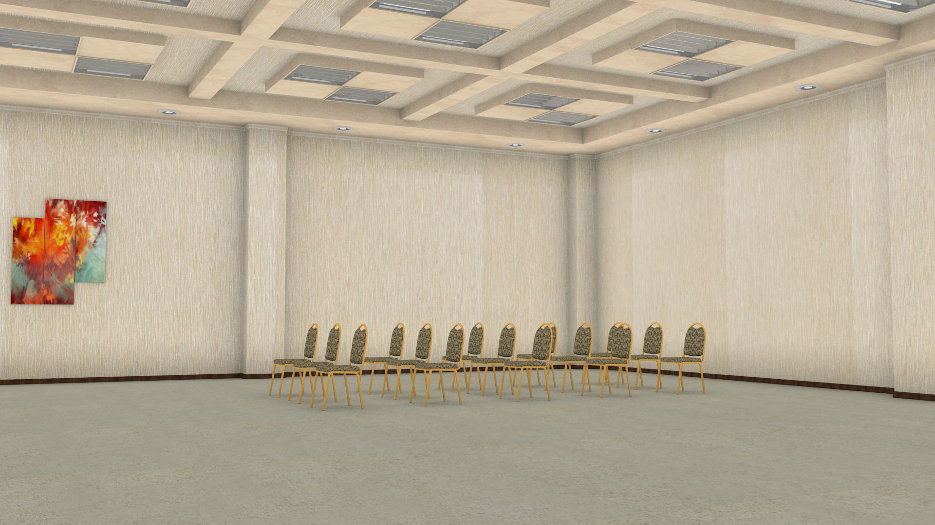 A large room for public meetings HALL 3D model_8