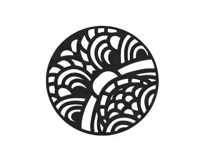 Coaster stylized egg in shape of ornate pattern