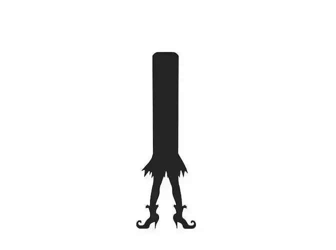 Bookmark silhouette of woman with high heels