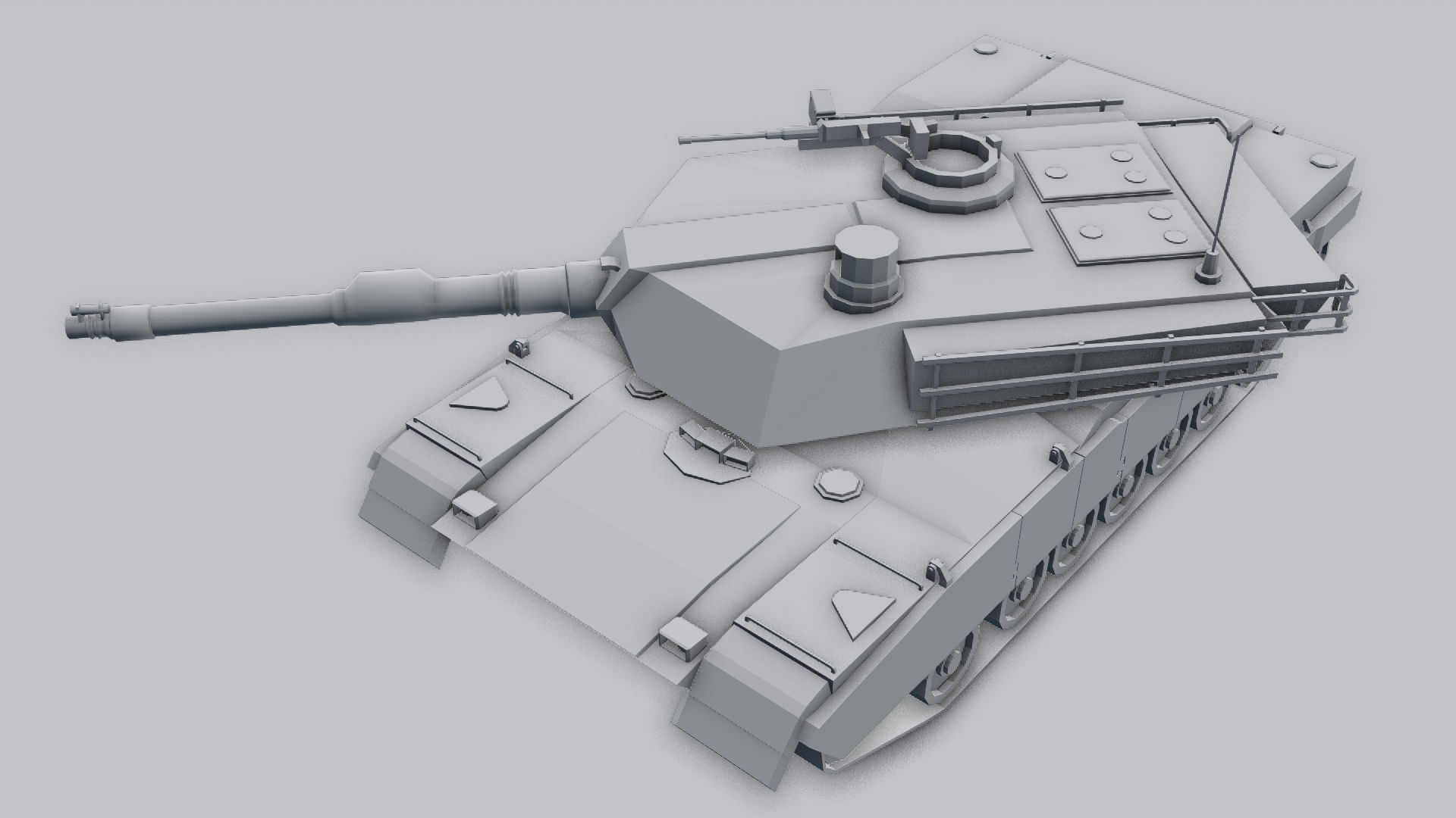 M1A2 ABRAMS Tank Low-poly 3D model_4