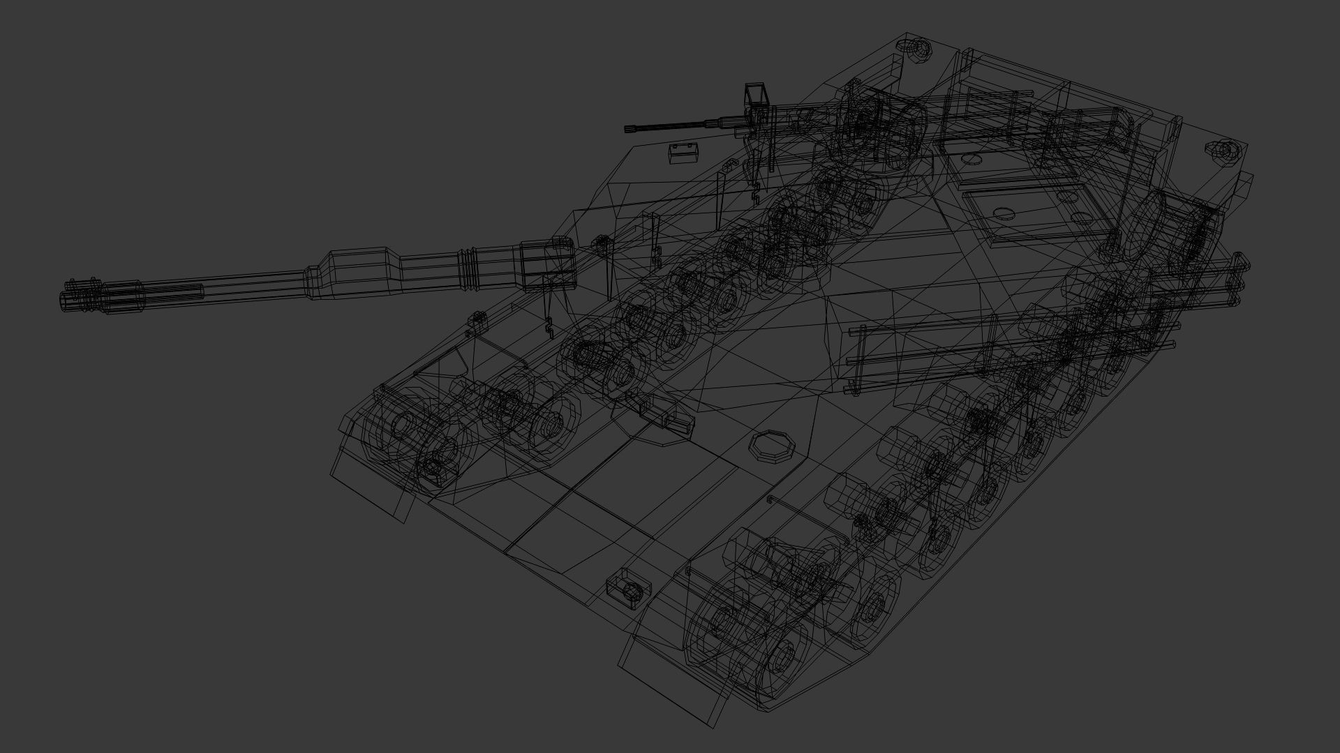M1A2 ABRAMS Tank Low-poly 3D model_6