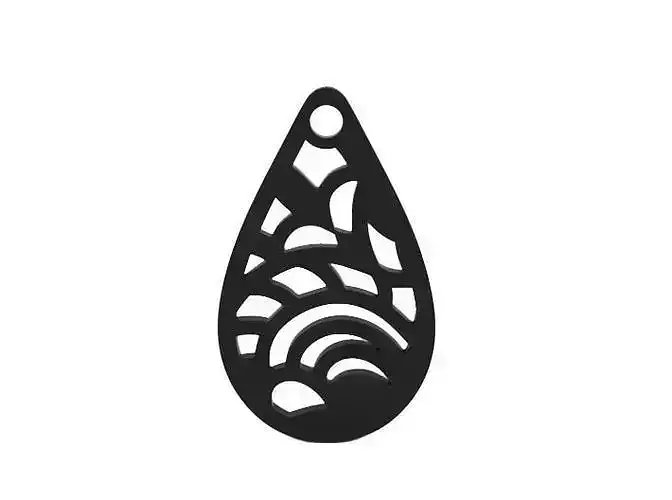 Earring design of teardrop