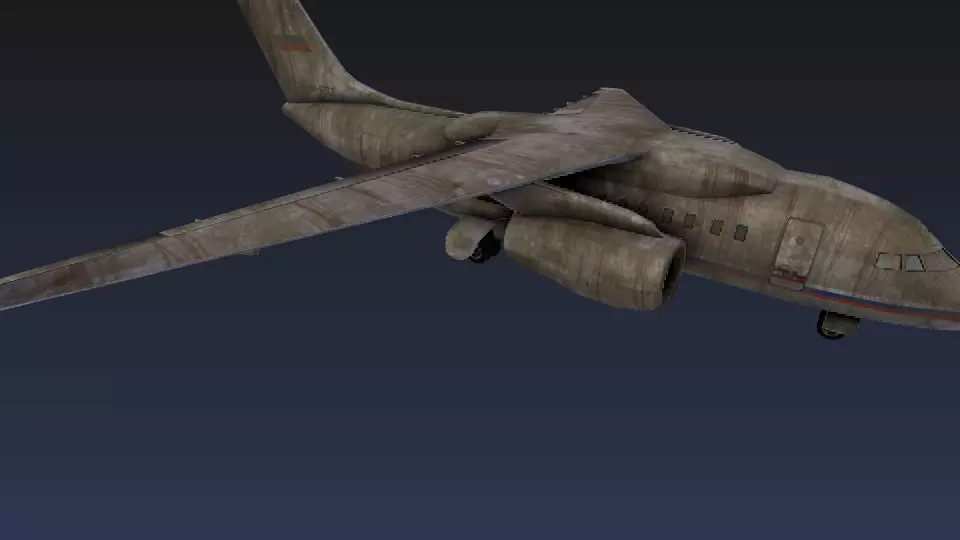 AN-148 Post Apocalyptic Free low-poly 3D model