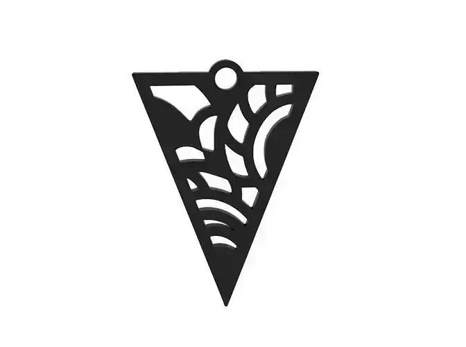 Earring triangle pendant