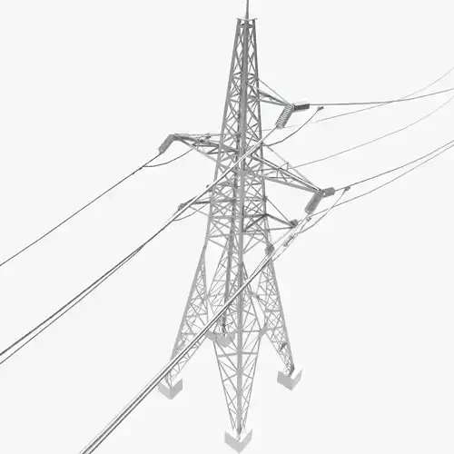 Power line 110 kV 3D model
