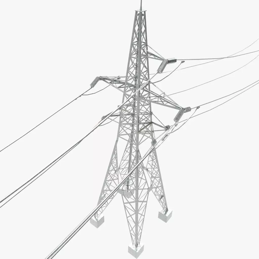 Power line 110 kV 3D model_0