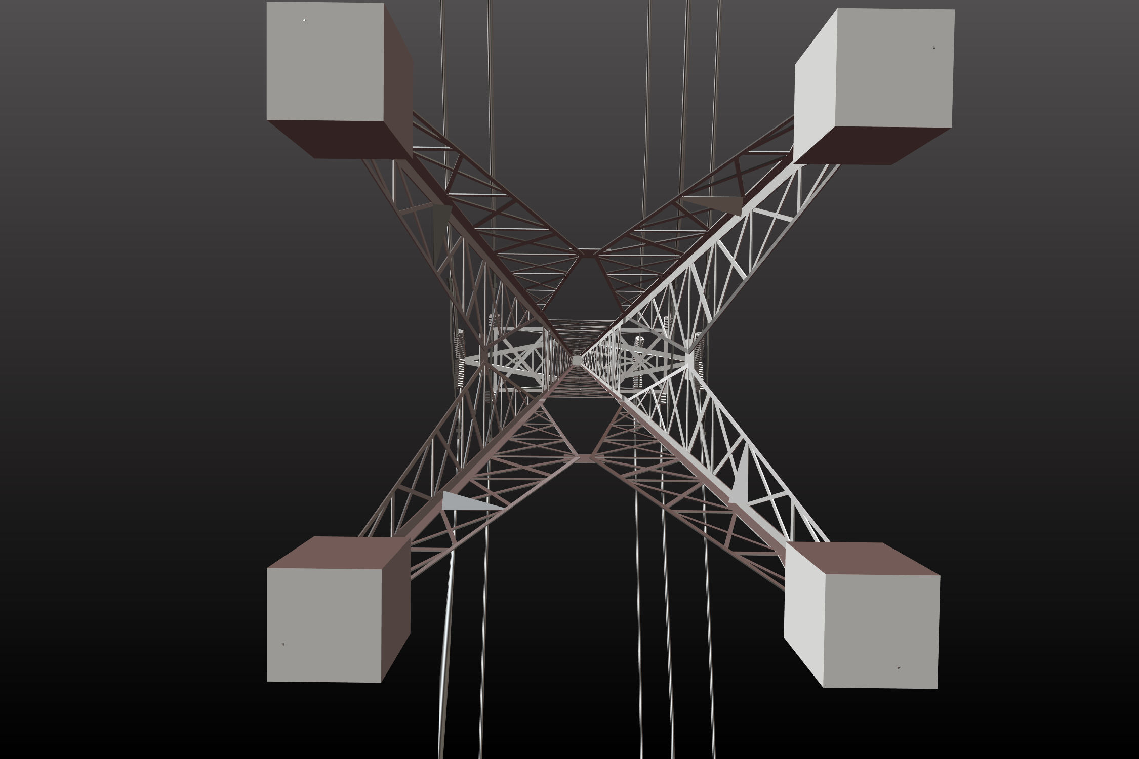 Power line 110 kV 3D model_6