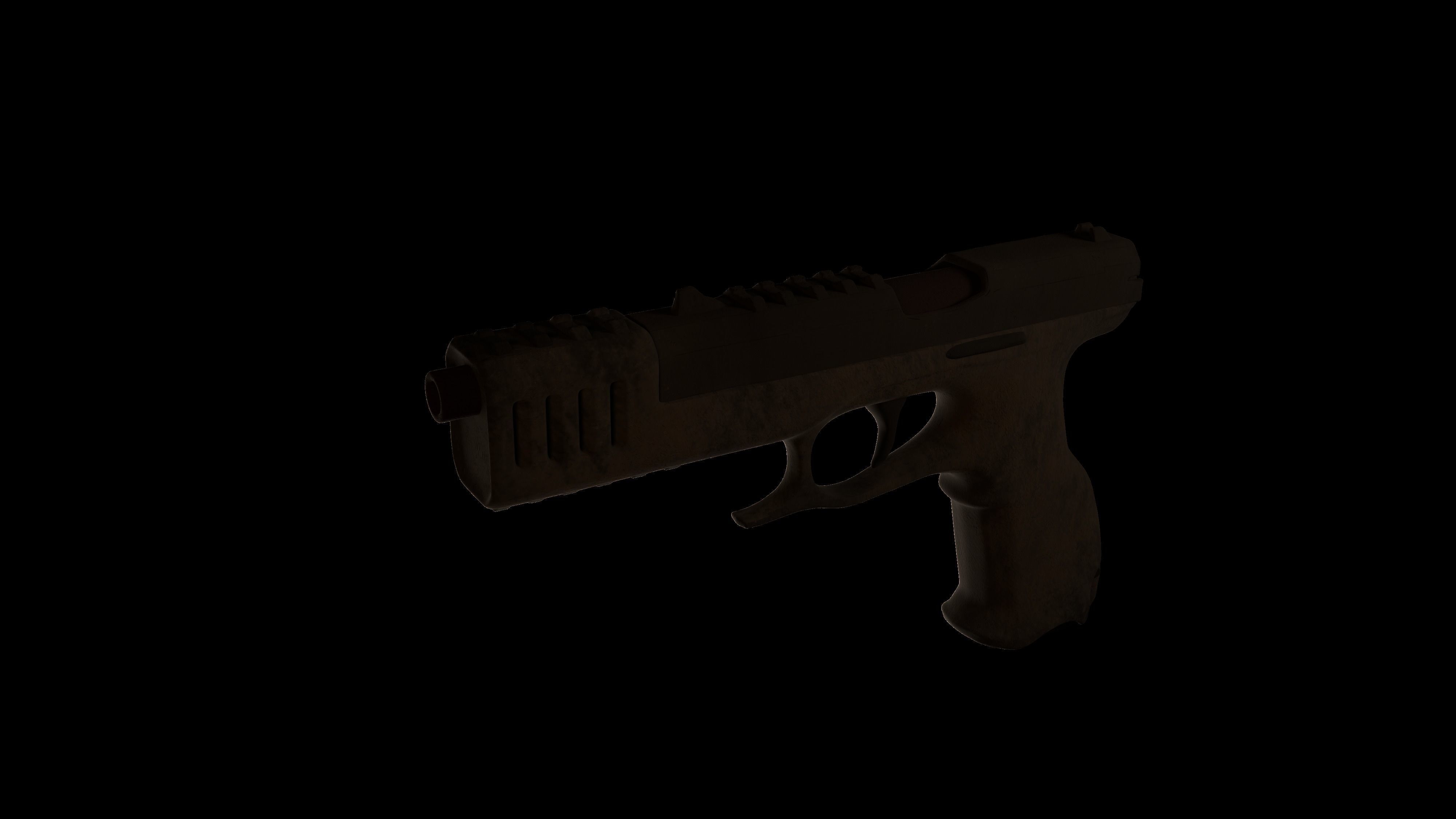 SiFi Hand Gun Pistol 3D model_7