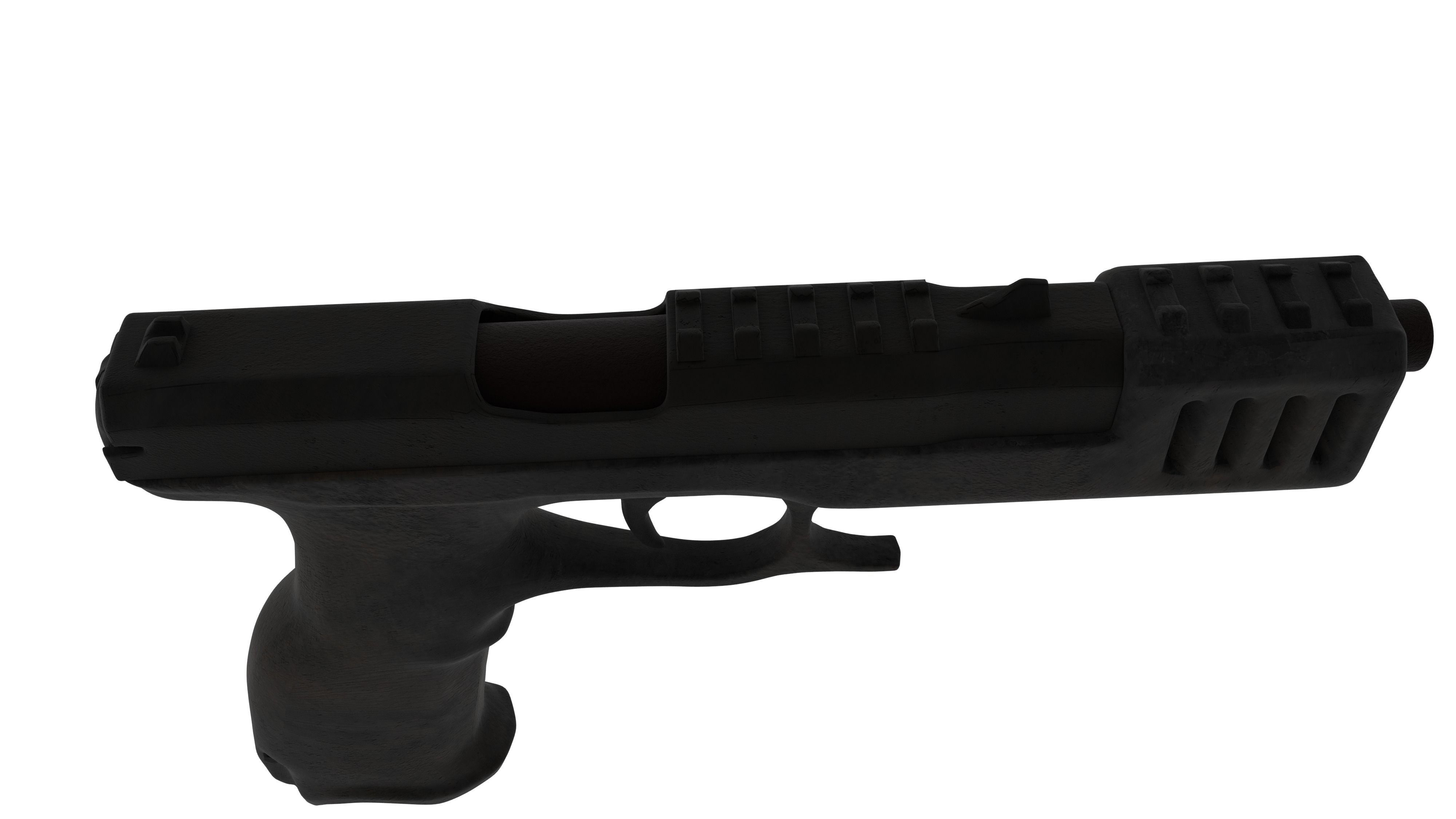 SiFi Hand Gun Pistol 3D model_4