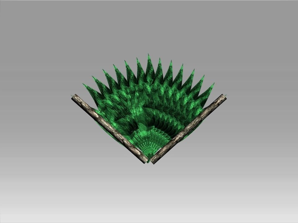 Classic Charm Decoration Fan Collection Low-poly 3D model_13