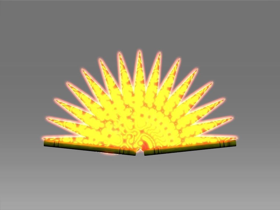 Classic Charm Decoration Fan Collection Low-poly 3D model_14