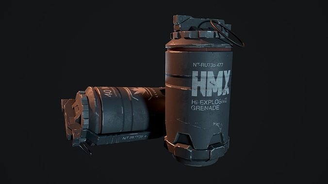 Grenade sci-fi Low-poly 3D model