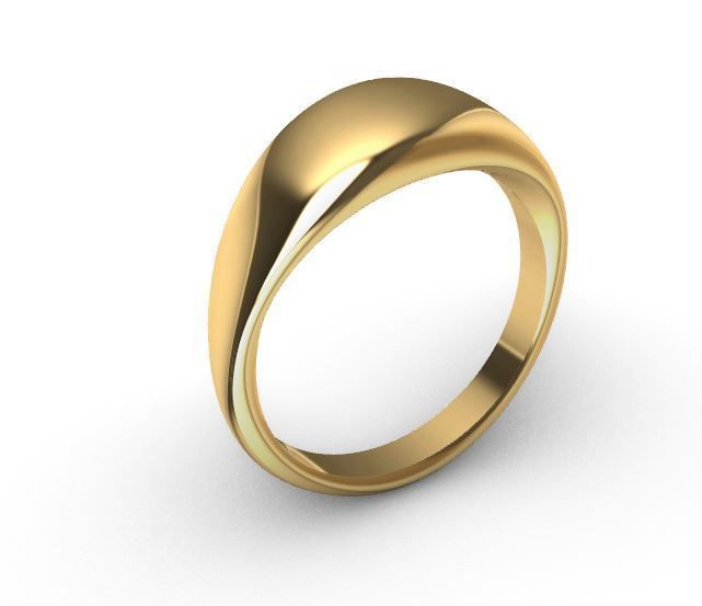 6 model ring gold with triangular shape 3D print model_6