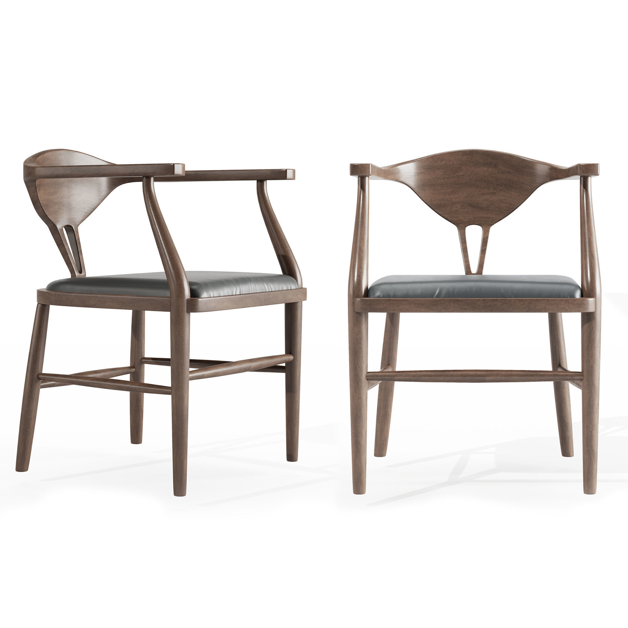 Montana Live Edge Dining Table with Peking B Dining Chairs 3D model_5