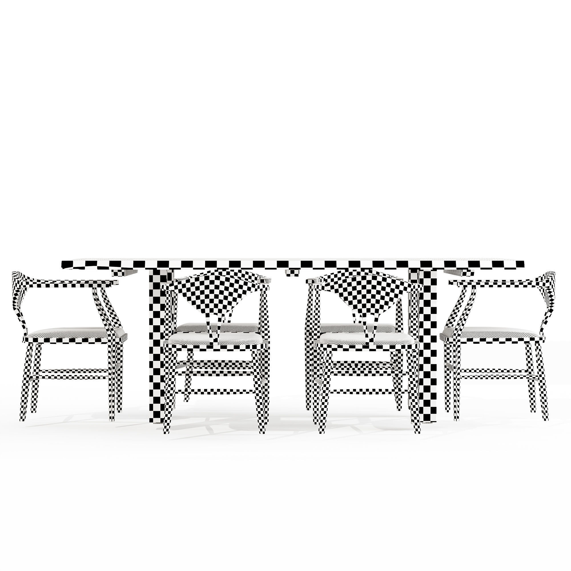 Montana Live Edge Dining Table with Peking B Dining Chairs 3D model_8