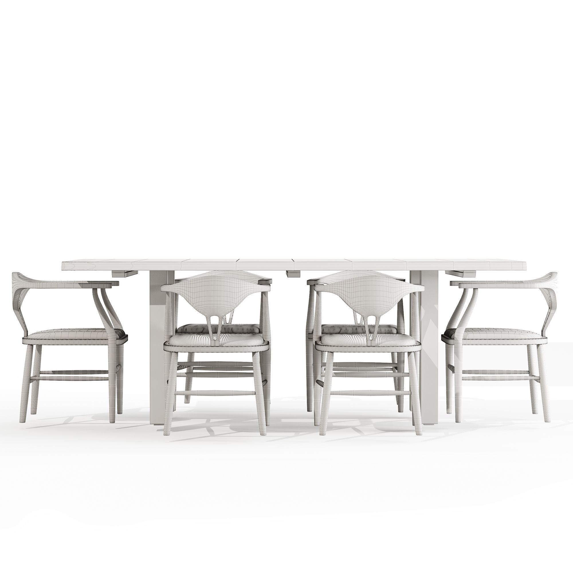 Montana Live Edge Dining Table with Peking B Dining Chairs 3D model_7