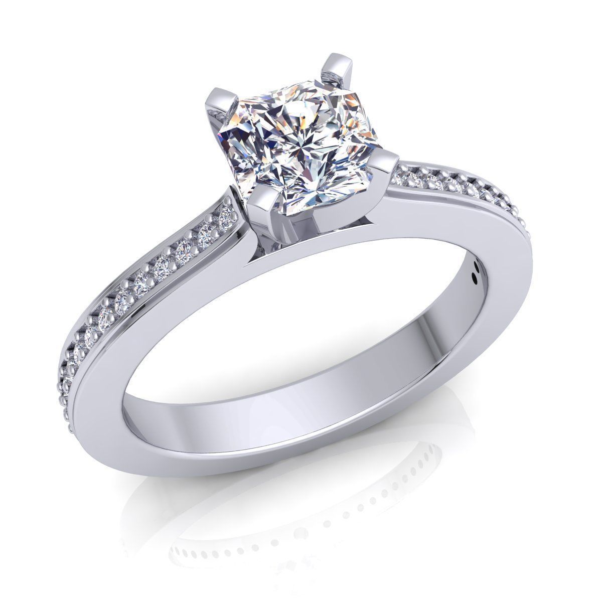 Engagement Ring 3D print model_2
