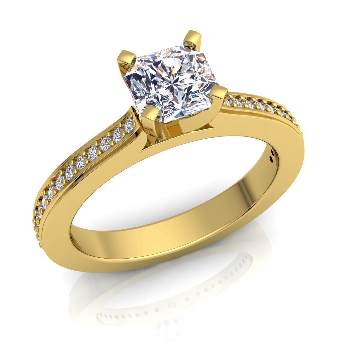 Engagement Ring 3D print model_1