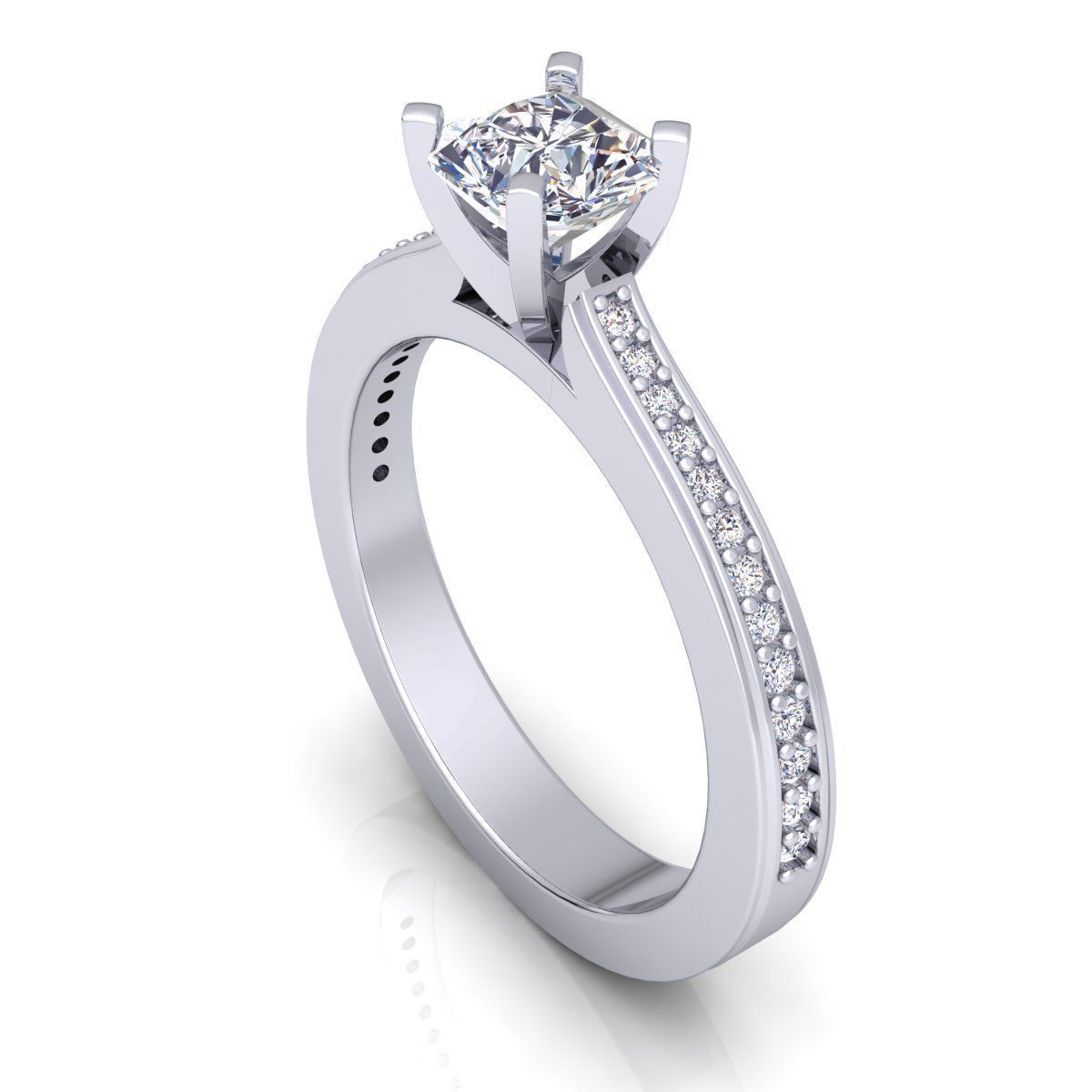 Engagement Ring 3D print model_8