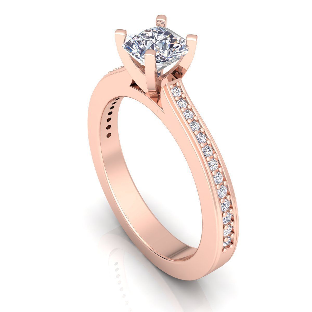 Engagement Ring 3D print model_7