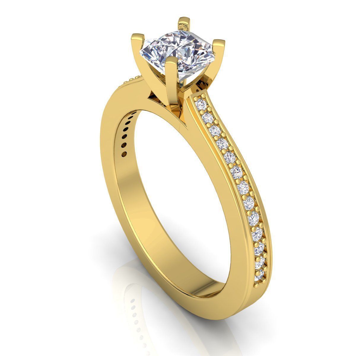 Engagement Ring 3D print model_6