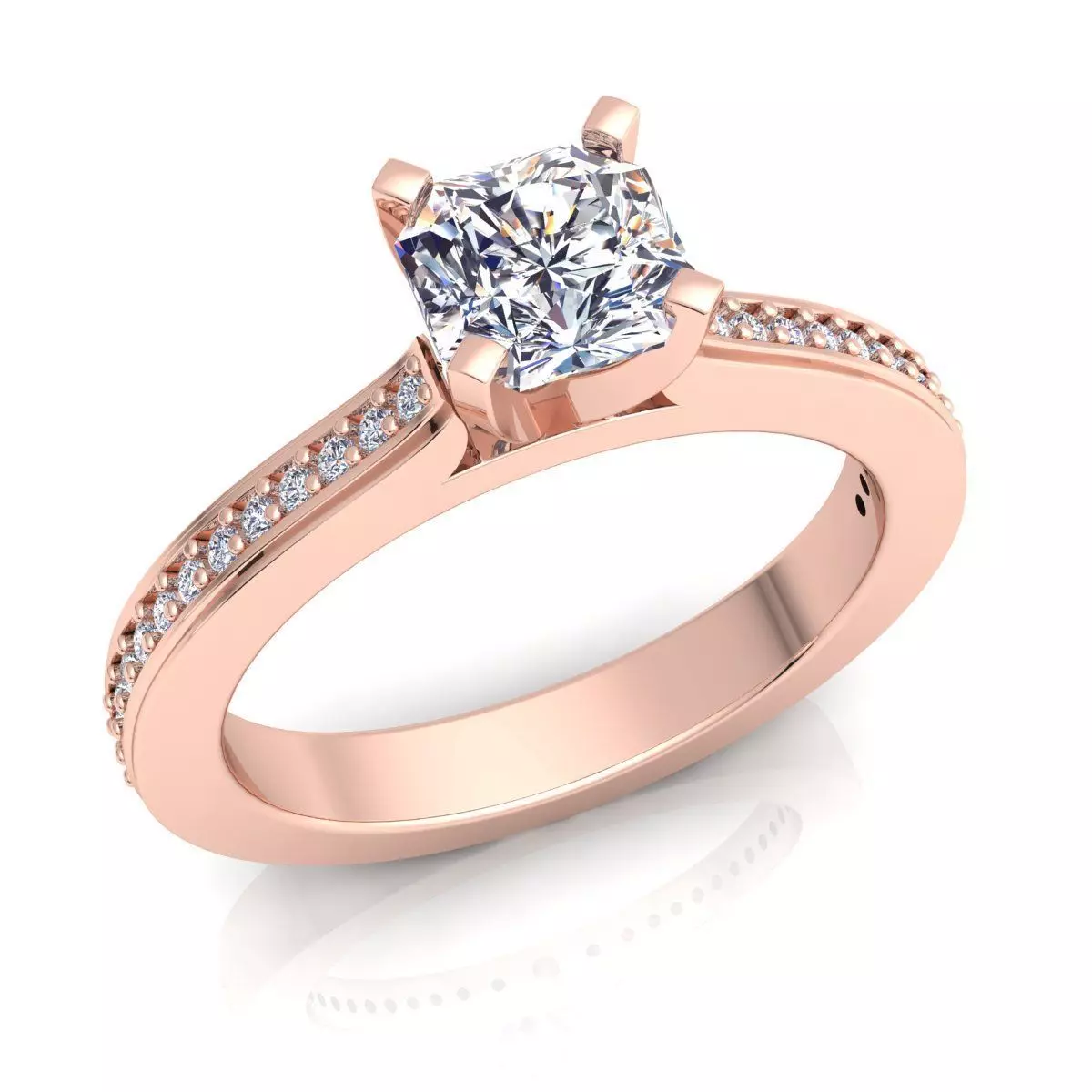 Engagement Ring 3D print model_0