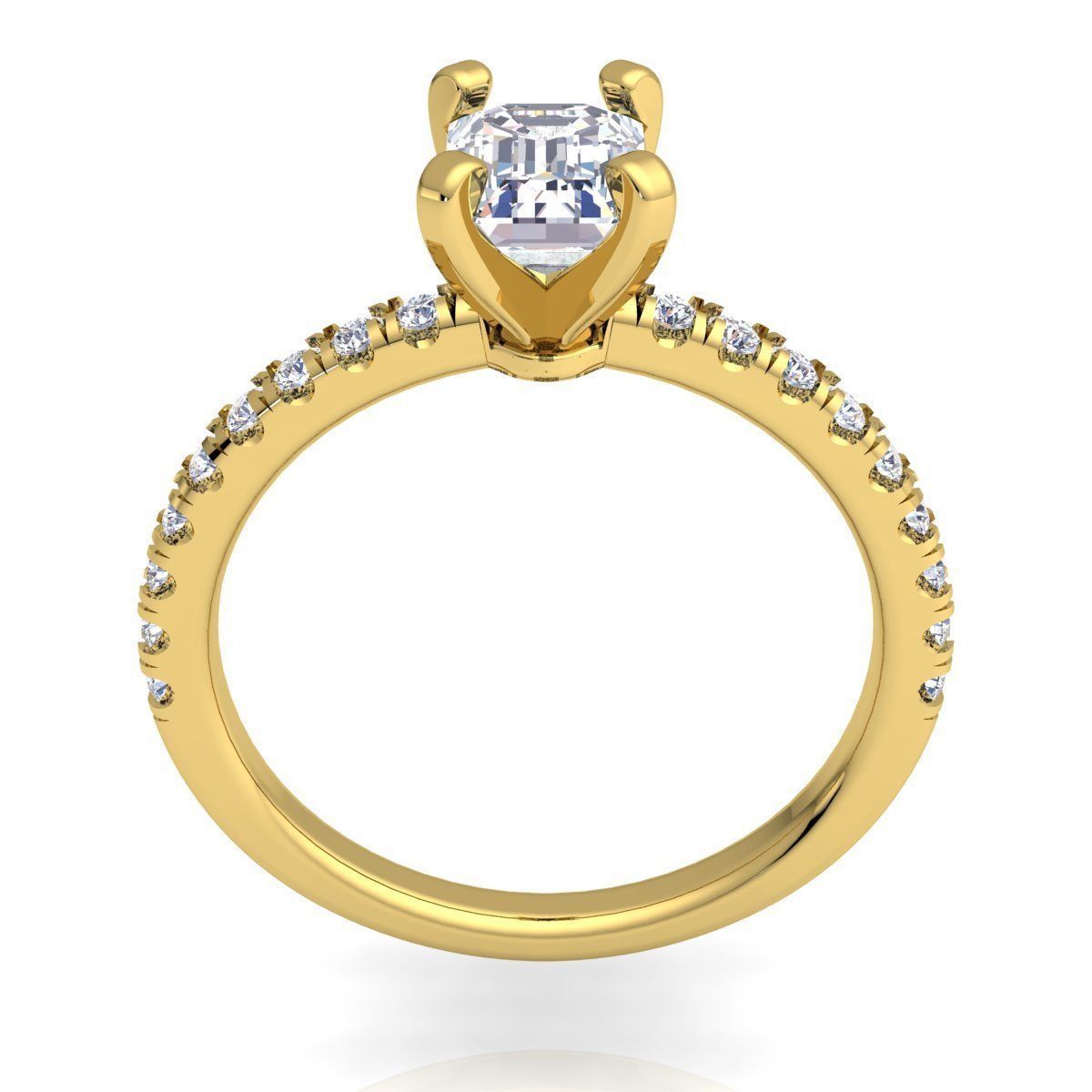 Fancy Woman Ring 3D print model_3