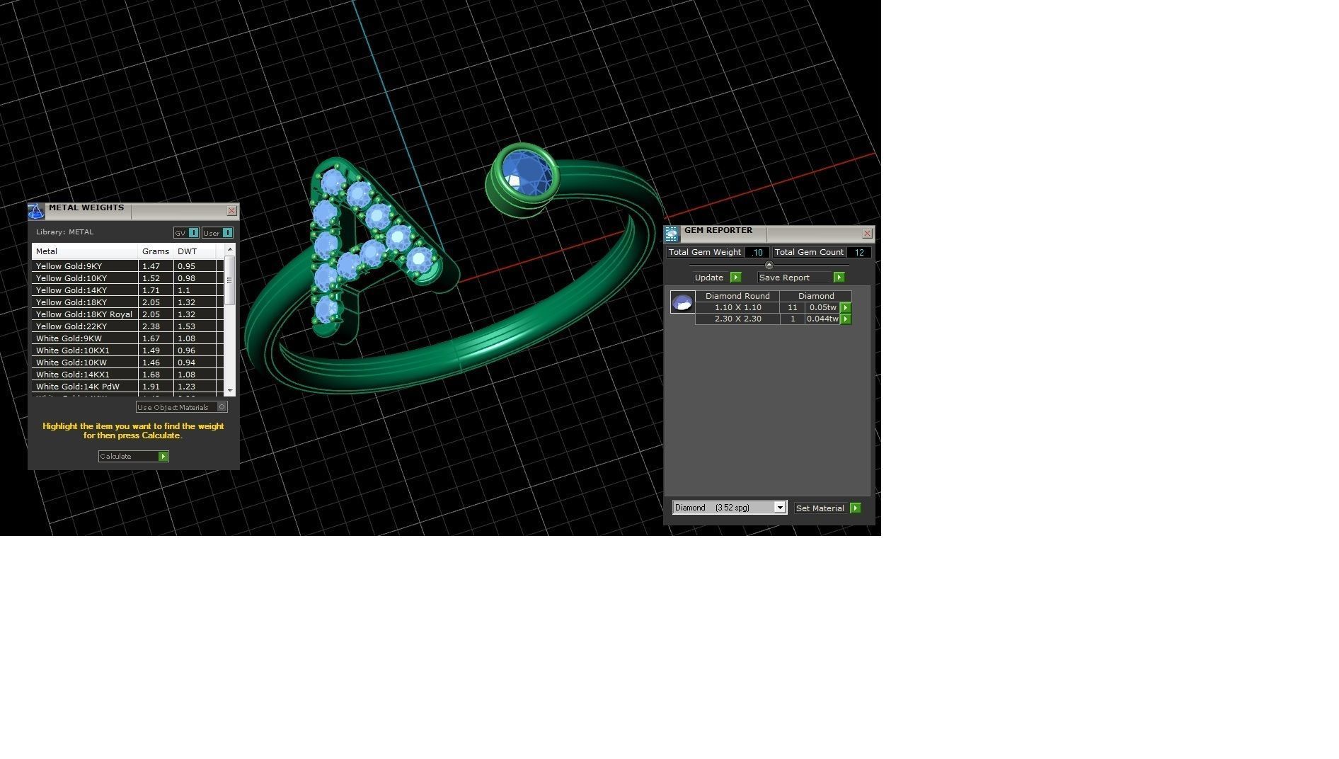 Letter Jewelry Ring 3D print model_7