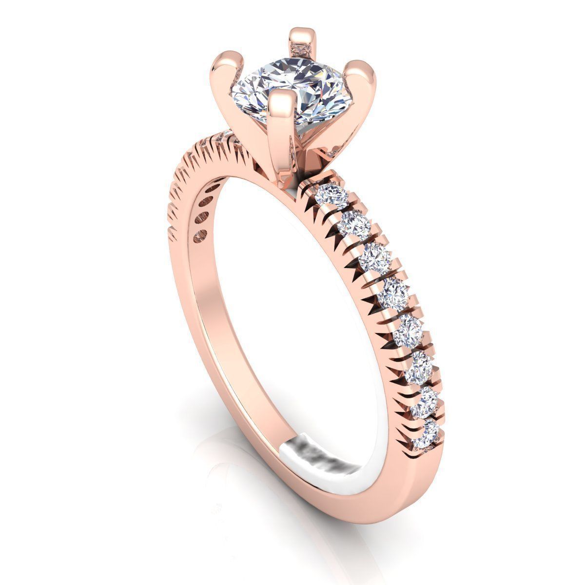 Woman Ring  3D print model_7