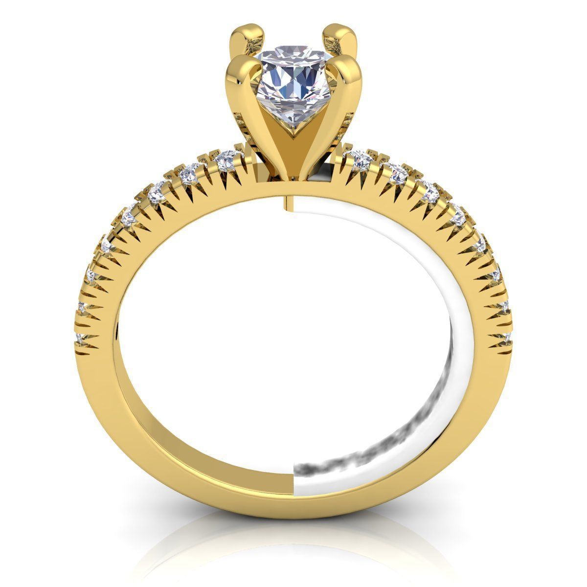 Woman Ring  3D print model_3